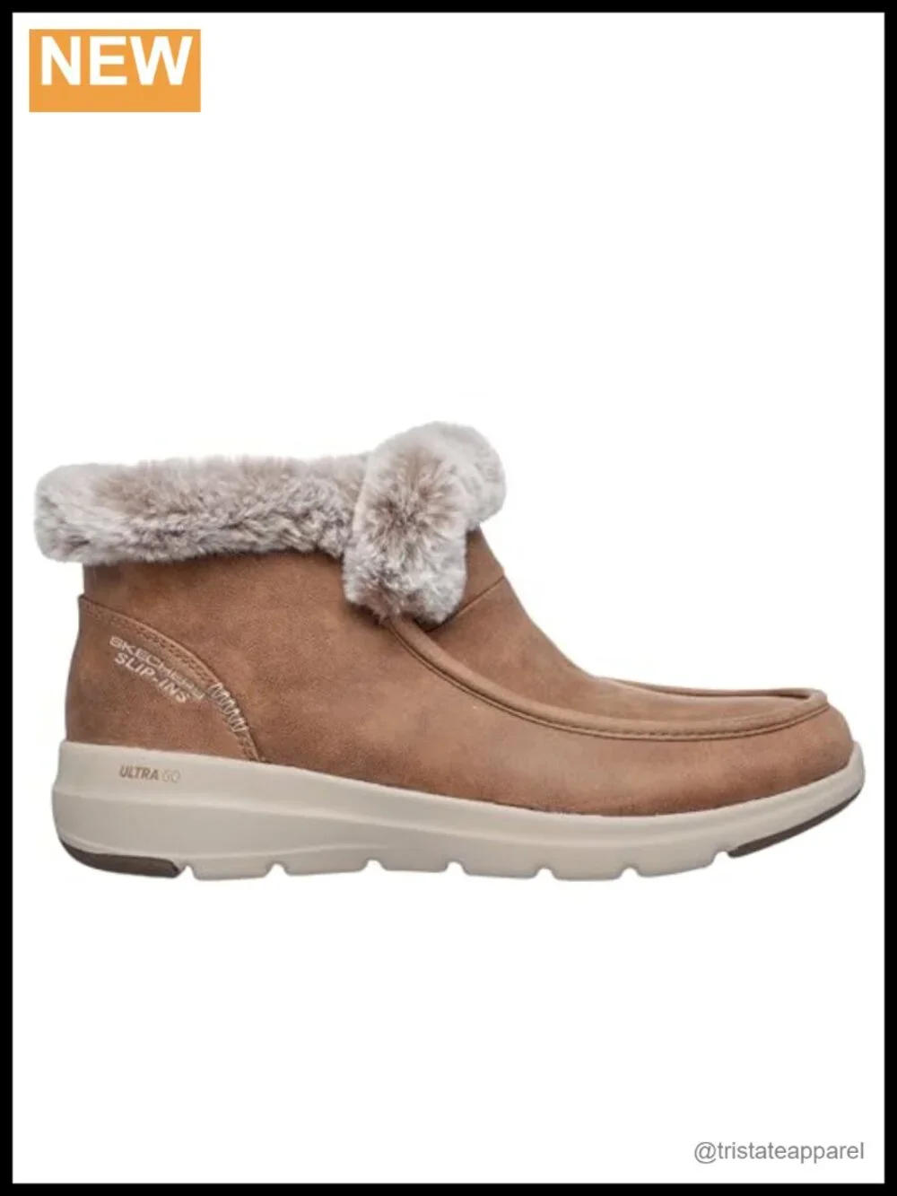 Hands Free Slip-ins Snow Boots Faux Fur Water Repellent Ankle Booties Winter